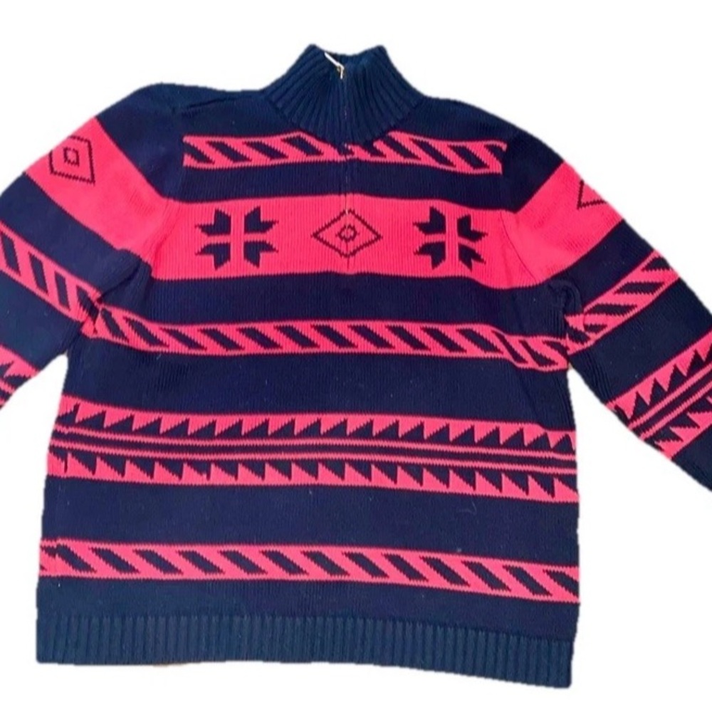 Western Ralph Lauren Chaps Sweater Half zip festive Cottagecore Holiday Vintage